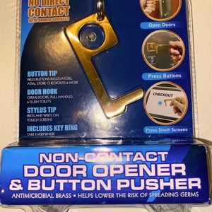Antivirus door opener button pusher key with a key